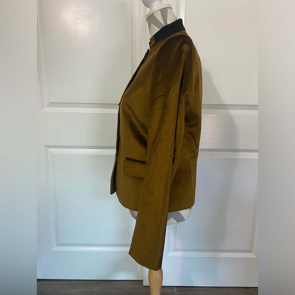 rag & bone Olive Green Velvet Military-Style Blazer - Picture 2 of 12